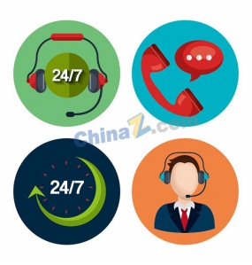 呼叫中心图标矢量素材